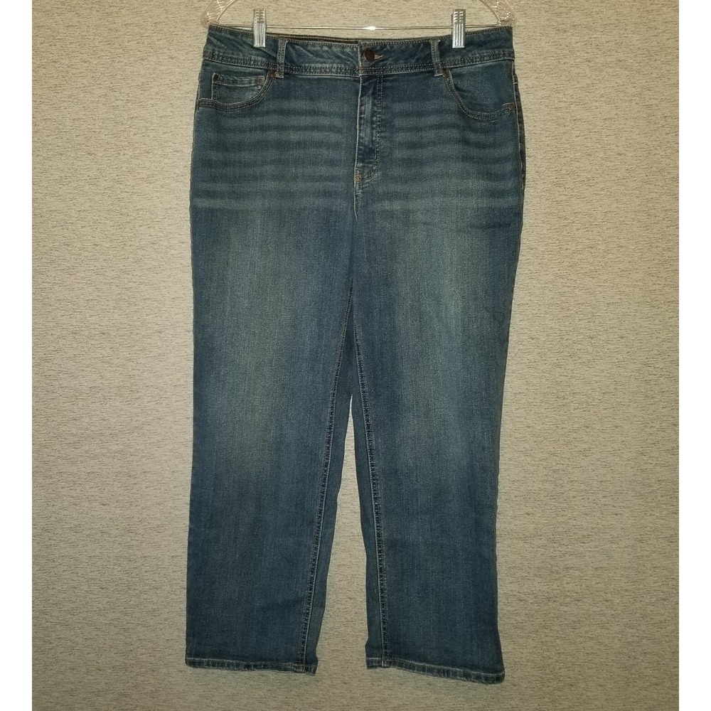 Women's Cato Capri Crop Jeans- C Est 1946 Denim Blue- 12 Curvy 33x24 High‎ Rise